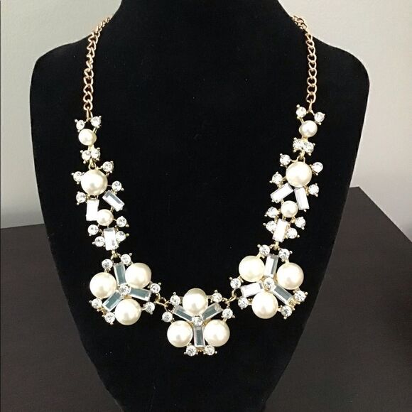 New crystals & pearl necklace - Picture 4 of 4